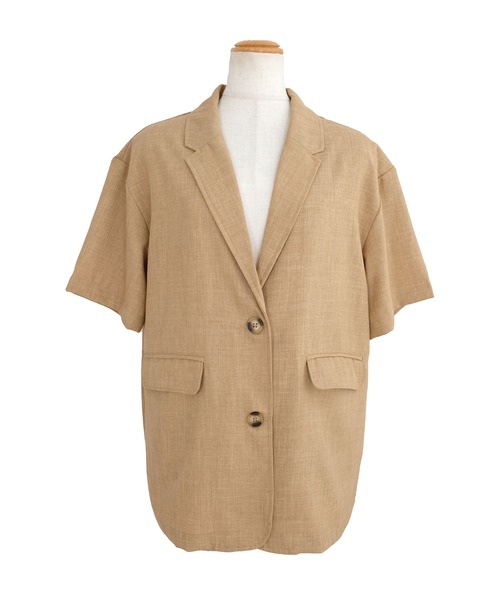 ＡＮＤＪ（アンドジェイ）の「リネンタッチ半袖テーラードジャケット（テーラードジャケット・レディース・オレンジ/ベージュ・M）」の16枚目の写真