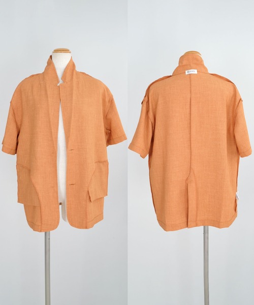 ＡＮＤＪ（アンドジェイ）の「リネンタッチ半袖テーラードジャケット（テーラードジャケット・レディース・オレンジ/ベージュ・M）」の17枚目の写真