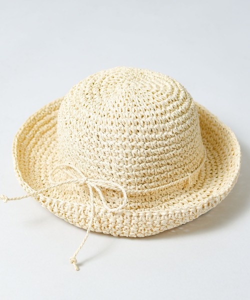 CALIFORNIA OUTFITTERS（カリフォルニア アウトフィッターズ）の「【キッズ商品】リボン紐ストローハット（ハット・キッズ・ベージュ/ライトベージュ・52-54cm）」の2枚目の写真