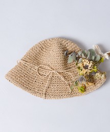 【キッズ商品】リボン紐ストローハット