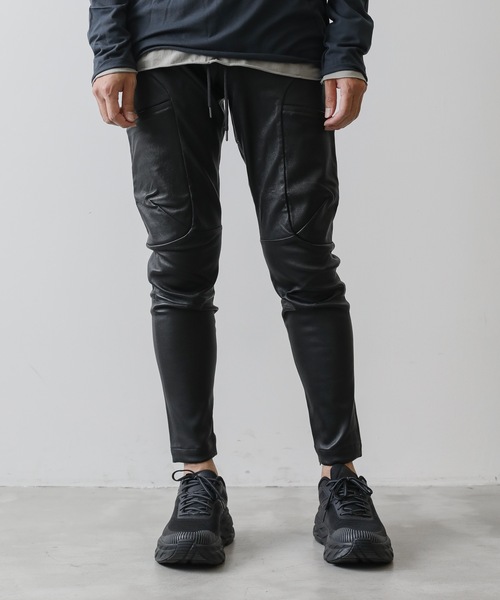 ATTACHMENT（アタッチメント）の「STRETCH LAMB LEATHER BIKER CARGO 