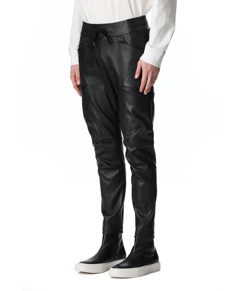 ATTACHMENT（アタッチメント）の「STRETCH LAMB LEATHER BIKER CARGO 