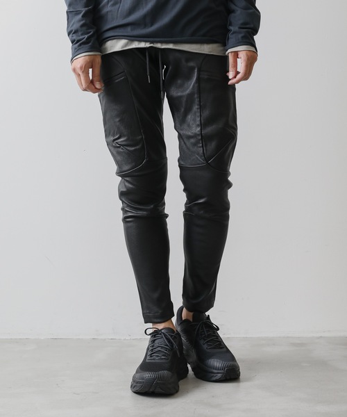 ATTACHMENT（アタッチメント）の「STRETCH LAMB LEATHER BIKER CARGO 