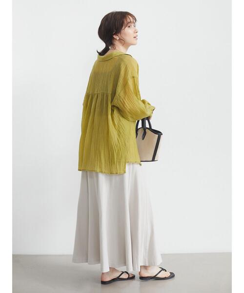 Green　Parks（グリーンパークス）の「マーメイドカットスカート＊（スカート・レディース・ライトベージュ/イエロー/ダークグレー・FREE）」の5枚目の写真