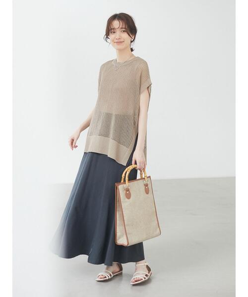 Green　Parks（グリーンパークス）の「マーメイドカットスカート＊（スカート・レディース・ライトベージュ/イエロー/ダークグレー・FREE）」の9枚目の写真