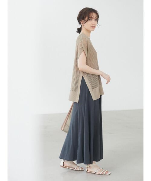 Green　Parks（グリーンパークス）の「マーメイドカットスカート＊（スカート・レディース・ライトベージュ/イエロー/ダークグレー・FREE）」の10枚目の写真