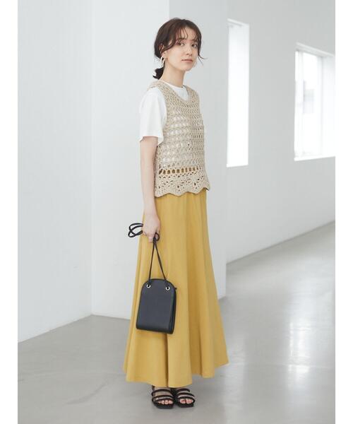 Green　Parks（グリーンパークス）の「マーメイドカットスカート＊（スカート・レディース・ライトベージュ/イエロー/ダークグレー・FREE）」の12枚目の写真