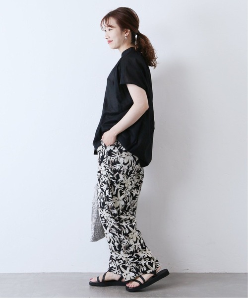 【美品】JOURNAL STANDARD 80ローンギャザーシャツ半袖ブラック JOURNAL STANDARD（ジャーナルスタンダード）の「80ローン