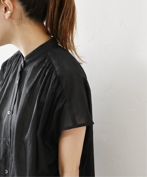 JOURNAL STANDARD 80ローンギャザーシャツ 半袖 ブラック F JOURNAL STANDARD（ジャーナルスタンダード）の「80ローン