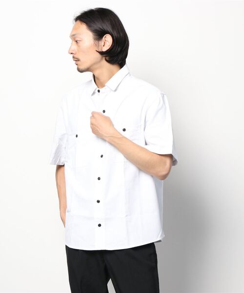 POLeR OUTDOOR STUFF（ポーラーアウトドアスタッフ）の「POLeR OUTDOOR STUFF/ポーラーアウトドアスタッフ　CHAMBRAY S/S BUTTON DOWN SHIRT（シャツ/ブラウス・メンズ・ホワイト/サックスブルー/インディゴブルー・MEDIUM/LARGE/SMALL）」の2枚目の写真