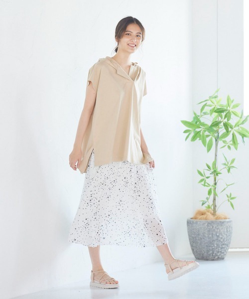 LIPSTAR（リップスター）の「ホシガラサテンプリーツスカート（スカート・レディース・アイボリー/ブラック系その他/ダークネイビー・M）」の11枚目の写真