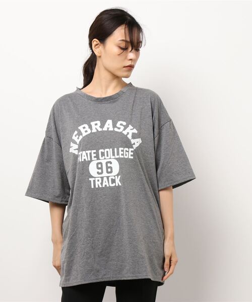 lakkanoir(ラッカノア)の「ビッグシルエットTシャツ(Tシャツ/カットソー・レディース・ホワイト/グレー/レッド・M/XL/L)」の8枚目の写真