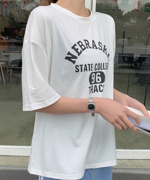 lakkanoir(ラッカノア)の「ビッグシルエットTシャツ(Tシャツ/カットソー・レディース・ホワイト/グレー/レッド・M/XL/L)」の14枚目の写真