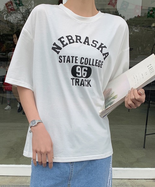lakkanoir(ラッカノア)の「ビッグシルエットTシャツ(Tシャツ/カットソー・レディース・ホワイト/グレー/レッド・M/XL/L)」の15枚目の写真
