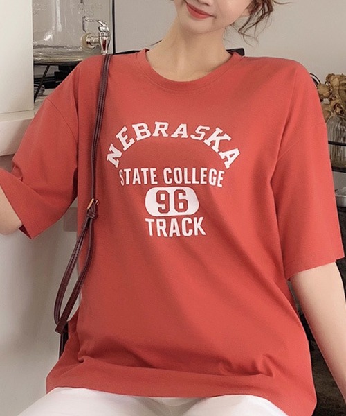 lakkanoir(ラッカノア)の「ビッグシルエットTシャツ(Tシャツ/カットソー・レディース・ホワイト/グレー/レッド・M/XL/L)」の12枚目の写真