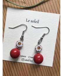 【Le soleil】ハワイアンフラワーピアス(MA)