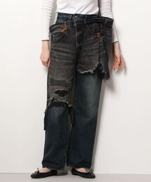 【Maison MIHARA YASUHIRO】 ブロークンレイヤーデニムパンツ/Broken Layered Denim Pants
