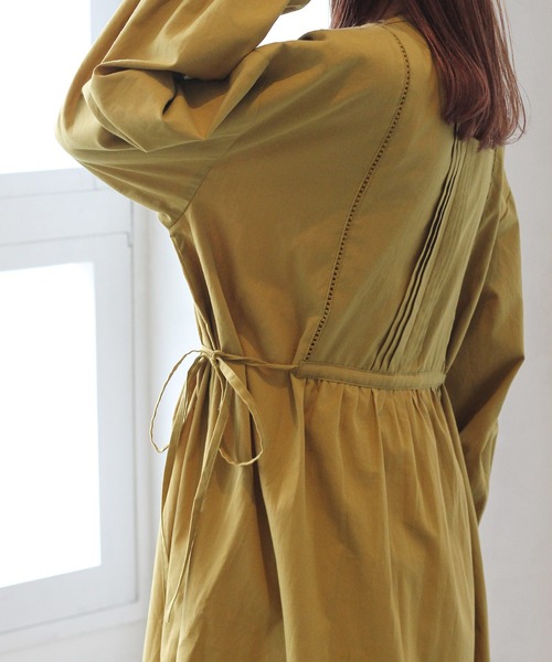 Crisp(クリスプ)の「ドレスシャツワンピース(ワンピース・レディース・ブラック/ホワイト/マスタード・FREE)」の10枚目の写真