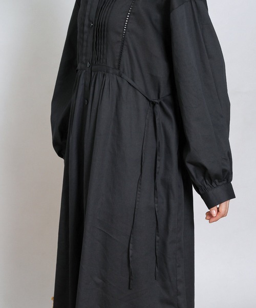 Crisp(クリスプ)の「ドレスシャツワンピース(ワンピース・レディース・ブラック/ホワイト/マスタード・FREE)」の15枚目の写真