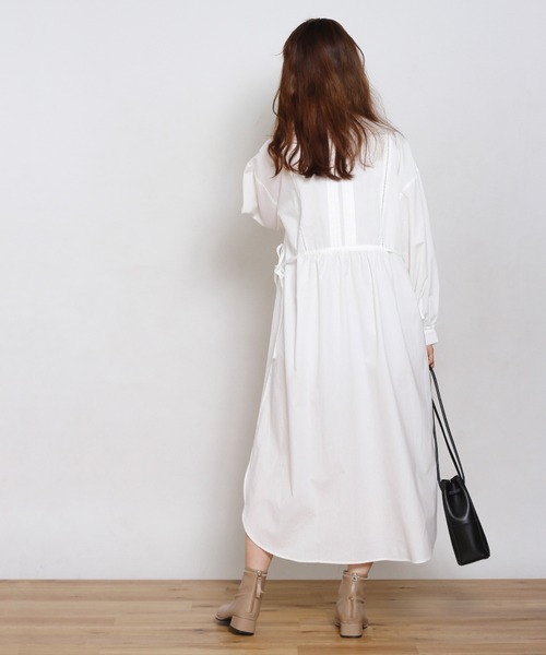 Crisp(クリスプ)の「ドレスシャツワンピース(ワンピース・レディース・ブラック/ホワイト/マスタード・FREE)」の21枚目の写真