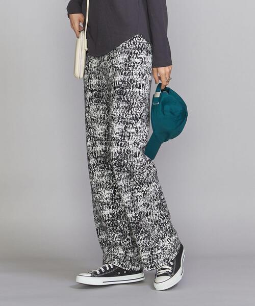 BEAUTY&YOUTH UNITED ARROWS(ビューティーアンドユースユナイテッドアローズ)の「BY レーヨンコットンジャカードニットパンツ -ウォッシャブル-(その他パンツ・レディース・オレンジ/ブラック・S/M)」の1枚目の写真