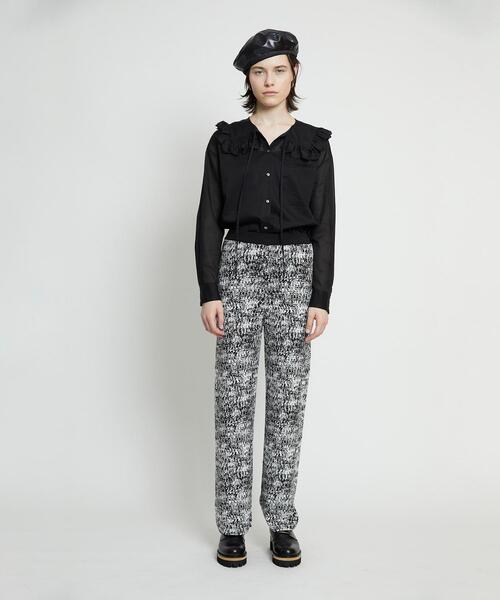 BEAUTY&YOUTH UNITED ARROWS(ビューティーアンドユースユナイテッドアローズ)の「BY レーヨンコットンジャカードニットパンツ -ウォッシャブル-(その他パンツ・レディース・オレンジ/ブラック・S/M)」の14枚目の写真