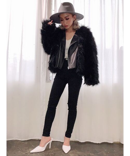 GYDA(ジェイダ)の「ハイウエスト W BACK RIPPEDカラーパンツ(その他パンツ・レディース・ブラック/カーキ・MEDIUM/X-SMALL/SMALL)」の15枚目の写真