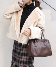 one after another NICE CLAUP | 驚くほど軽くて暖かい！ワンランク上のおしゃれ見え。ムートンライダースジャケット(ムートンコート)