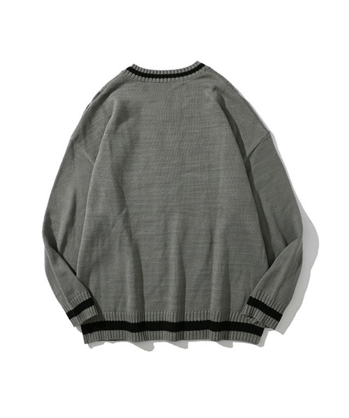 セール】【HOOK】制服風vネックニット風スウェット（スウェット