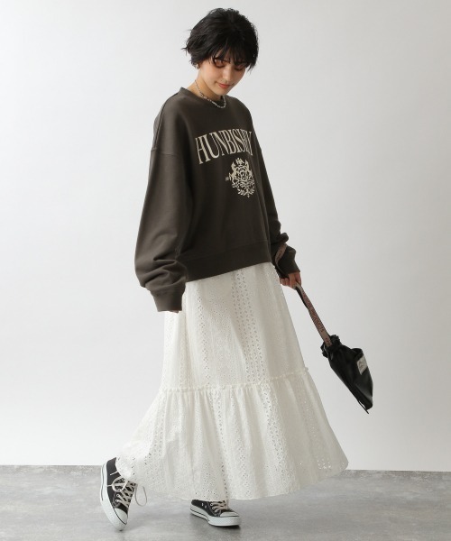 RAGEBLUE（レイジブルー）の「カレッジ裏毛スウェットクルー/959112（スウェット・レディース・オフホワイト/ワインレッド/スミクロ・FREE）」の12枚目の写真