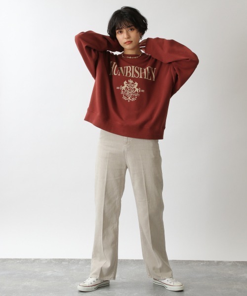 RAGEBLUE（レイジブルー）の「カレッジ裏毛スウェットクルー/959112（スウェット・レディース・オフホワイト/ワインレッド/スミクロ・FREE）」の4枚目の写真