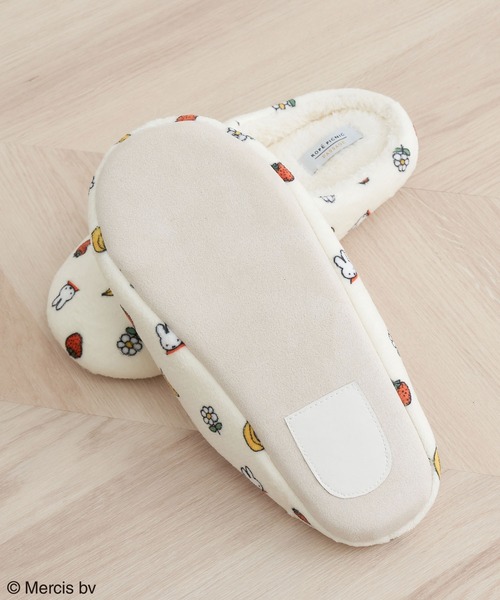 Miffy( ミッフィー)の「【miffy×ROPE' PICNIC】フルーツフラワープリントルームシューズ(ルームシューズ/スリッパ・レディース・ネイビー/キナリ・FREE)」の6枚目の写真