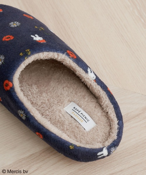 Miffy( ミッフィー)の「【miffy×ROPE' PICNIC】フルーツフラワープリントルームシューズ(ルームシューズ/スリッパ・レディース・ネイビー/キナリ・FREE)」の8枚目の写真