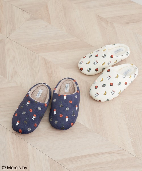 Miffy( ミッフィー)の「【miffy×ROPE' PICNIC】フルーツフラワープリントルームシューズ(ルームシューズ/スリッパ・レディース・ネイビー/キナリ・FREE)」の13枚目の写真