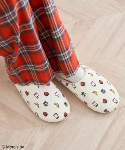 Miffy( ミッフィー)の「【miffy×ROPE' PICNIC】フルーツフラワープリントルームシューズ(ルームシューズ/スリッパ・レディース・ネイビー/キナリ・FREE)」の14枚目の写真