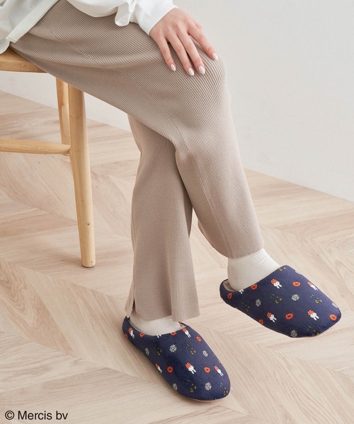 Miffy( ミッフィー)の「【miffy×ROPE' PICNIC】フルーツフラワープリントルームシューズ(ルームシューズ/スリッパ・レディース・ネイビー/キナリ・FREE)」の17枚目の写真