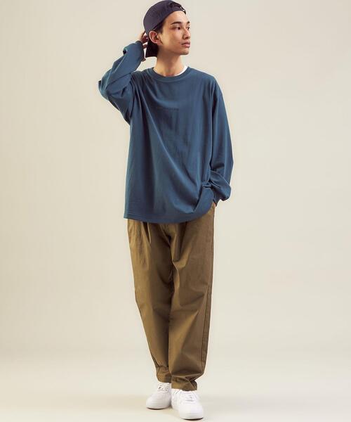 green label relaxing（グリーンレーベルリラクシング）の「＜GLR/ lab＞60/3 チノクロス イージー トラウザーズ（その他パンツ・メンズ・オリーブ/ベージュ/ブラック・M/L/S/XL）」の4枚目の写真