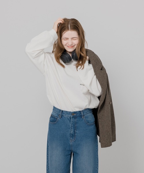 MUHET(ミュエータ)の「【ユニセックス】MUHETロゴ刺繍ロンT(Tシャツ/カットソー・レディース・ホワイト/ブラック/マスタード・SMALL/MEDIUM/LARGE/X-LARGE)」の8枚目の写真