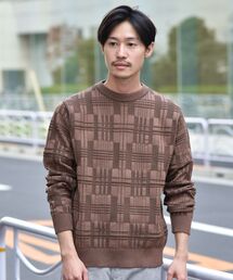 メンズのニット セーター イエロー 黄色系 チェック柄 ファッション通販 Zozotown