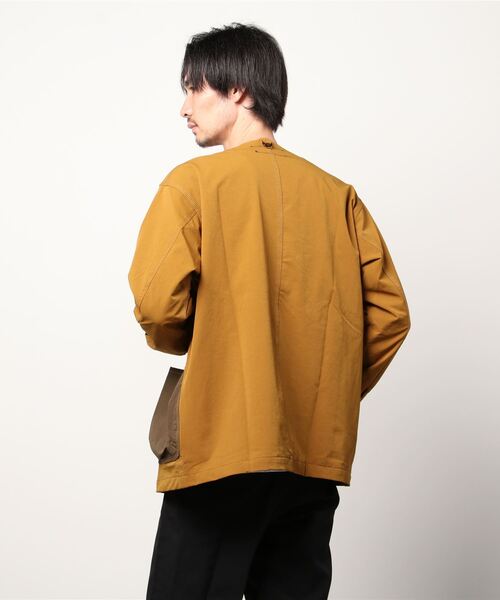 JRD by JARLD（ジェイアールディーバイジャールド）の「【JRD by JARLD】撥水ストレッチノーカラーカバーオール（カバーオール・メンズ・オリーブ/キャメル・S/M/L）」の5枚目の写真