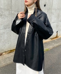 y/m by RIKA | フェイクレザーシャツジャケット(その他アウター)