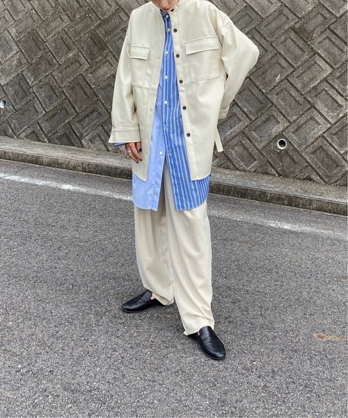 y/m by RIKA（イムバイリカ）の「フェイクレザーシャツジャケット（その他アウター・レディース・ブラック/ベージュ・FREE）」の19枚目の写真