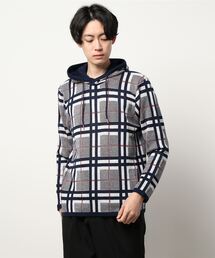 HIDEAWAYS NICOLE | グレンチェックプルオーパーパーカ(パーカー)