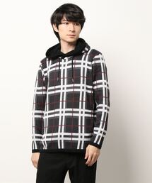 HIDEAWAYS NICOLE | グレンチェックプルオーパーパーカ(パーカー)