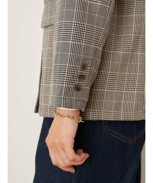 earth music&ecology（アースミュージックアンドエコロジー）の「チェックダブルジャケット ＊（ブルゾン・レディース・ブルー系その他3/チェック・FREE）」の14枚目の写真