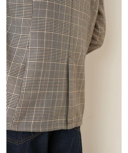 earth music&ecology（アースミュージックアンドエコロジー）の「チェックダブルジャケット ＊（ブルゾン・レディース・ブルー系その他3/チェック・FREE）」の5枚目の写真