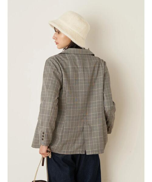 earth music&ecology（アースミュージックアンドエコロジー）の「チェックダブルジャケット ＊（ブルゾン・レディース・ブルー系その他3/チェック・FREE）」の11枚目の写真