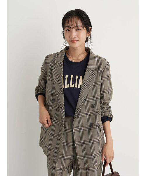 earth music&ecology（アースミュージックアンドエコロジー）の「チェックダブルジャケット ＊（ブルゾン・レディース・ブルー系その他3/チェック・FREE）」の20枚目の写真