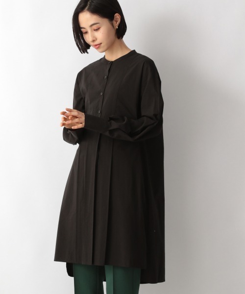 LOWRYS FARM(ローリーズファーム)の「フロントタックロングシャツLS 235608(シャツ/ブラウス・レディース・ホワイト/ブラック/パープル・FREE)」の2枚目の写真