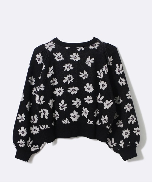 one way（ワンウェイ）の「【oneway】花柄ニットジャガードカーデ（カーディガン/ボレロ・レディース・ホワイト/ブラック/ベージュ・FREE）」の6枚目の写真